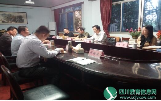 内江人社局职改办主任唐建康一行内江广播电视大学调研职称自主评审制度改革工作