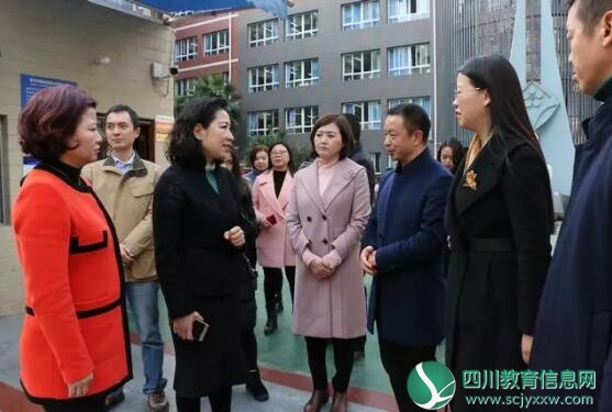 遂宁市委宣传部部长涂虹到遂宁高升实验小学调研集团化办学工作