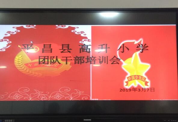 平昌县高升小学：召开团队干部培训会