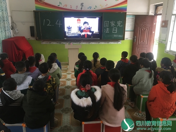 安居区拦江镇真武小学开展宪法宣传教育主题队日活动
