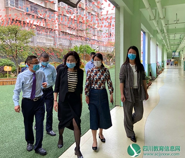 遂宁市委常委、宣传部长涂虹调研物流港瑰宝明珠幼儿园疫情防控及复课后工作