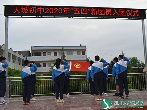 大坡初中举行新团员入团仪式