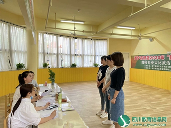 遂宁高新区2020年“新华文轩杯”教师专业大比武活动在遂宁市高新区物流港瑰宝明珠幼儿园拉开帷幕