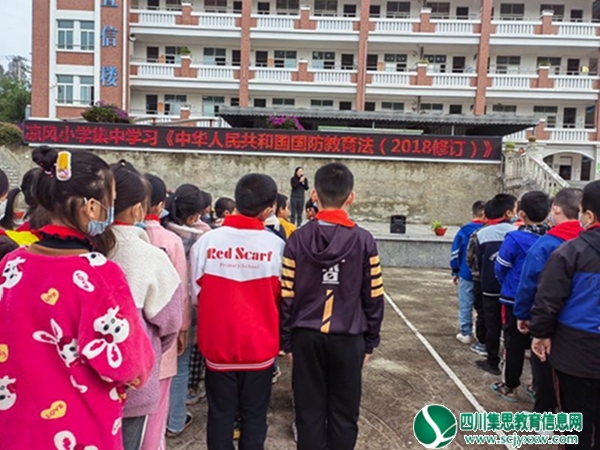 安居区拦江镇凉风小学校开展国防主题教育活动