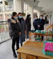 安居区委教育工委书记、区教育体育局党组书记、局长何琴一行深入安居一幼调研督导幼儿园工作